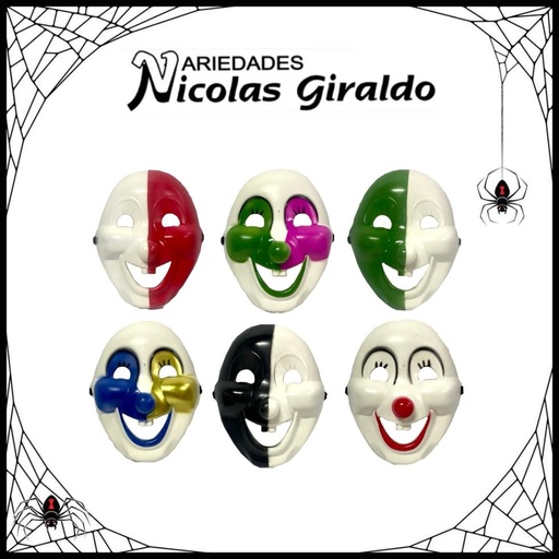[11A-3] Mascara halloween payazo bicolor sonrisa 