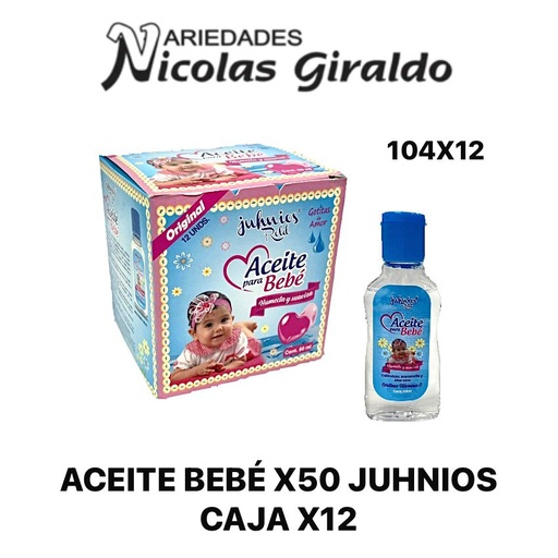 [104X12] Aceite bebe x50ml juhnios cja x12