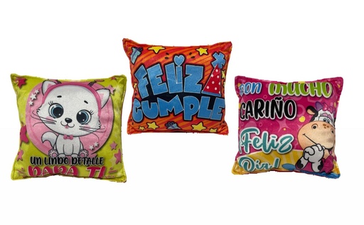 [F274-CH] Cojin cuadrado futuro pequeños cariños 