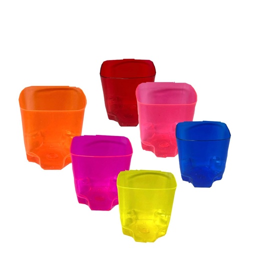 [521-X6] Vaso whisky cuadrado acrilico x6 