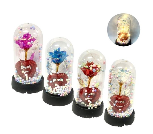 [1227-U] Urna decorativa corazon luz pequeña  