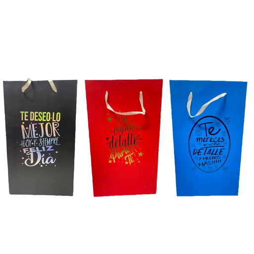 [142107] Bolsa regalo cariñito colores grande 