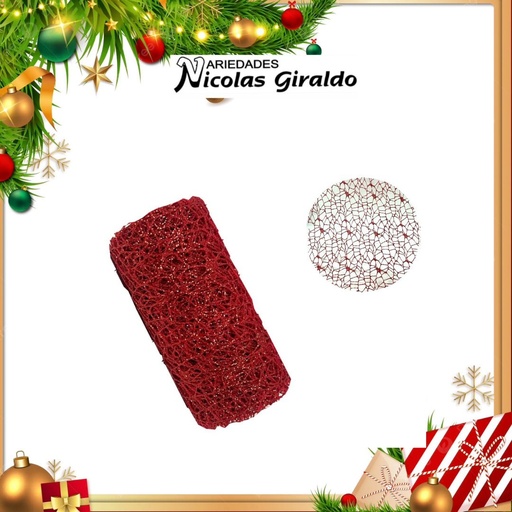 [MW-201] @MALLA DECORATIVA MINI ROJA