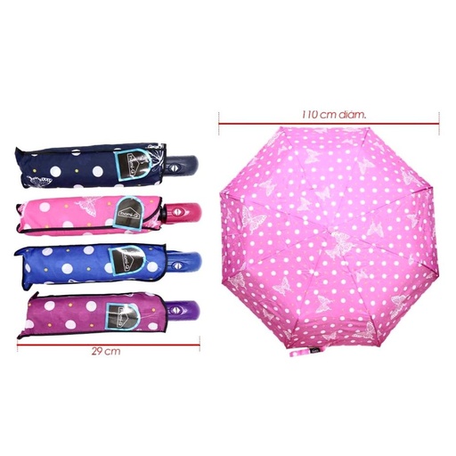 [HQ164] Sombrilla dama automatica homi-q sin filtro estampada