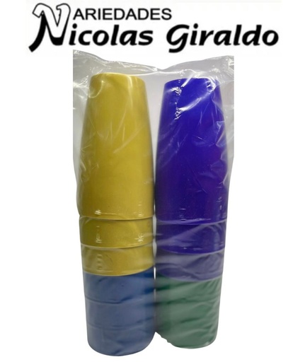 [FH024JEH] Vaso plastico 16oz redondo PQT X12
