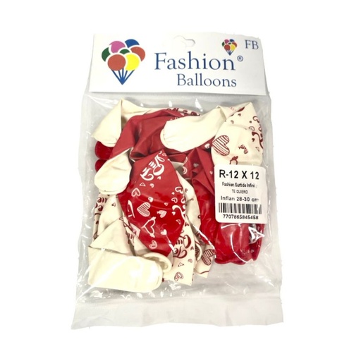 [845458] Bomba fashion ballons estampada te quiero r12x12  