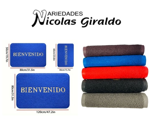 [CNG-013] Tapete piso bienvenido pvc 54X34