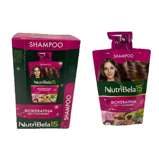 [21500011] Shampoo nutribela biokeratina (fucsia) sobre x12 