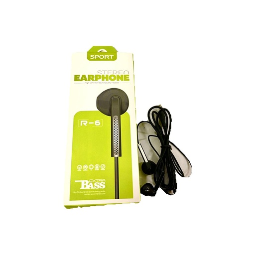 [ER-06] @Audifono caja economico blanco-negro R-6