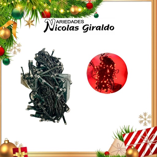 [A0326GR] @INSTALACION LED X200L LINEAL ROJA 18 MTS CABLE VERDE  