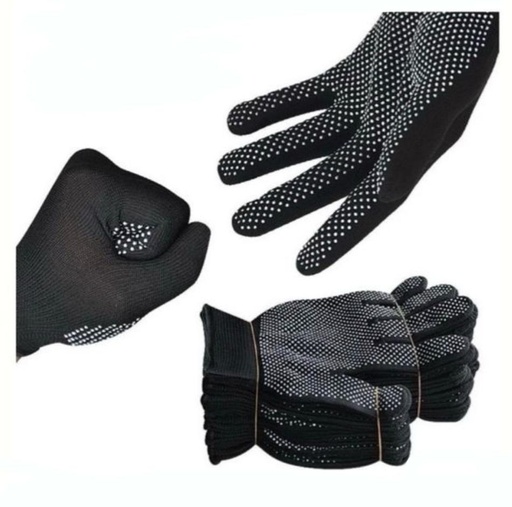 [MK009] Guante punto 1 cara bicicleta paquete x12   