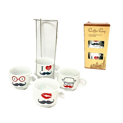 [PTF-110] Pocillo tintero x4 con base estampado 