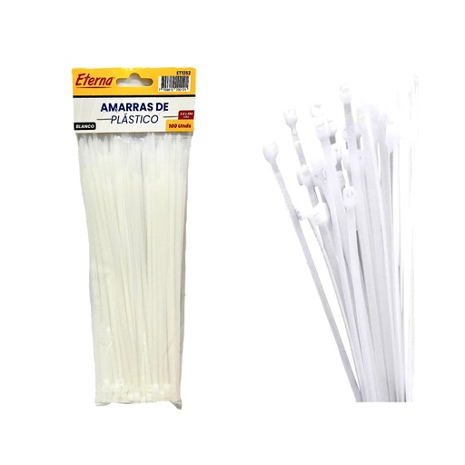 [ET1252] Amarra mediana blanca 25cm 