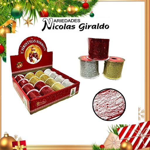 [A4565] @CINTA DECORATIVA  6CM X3 YARDAS 
