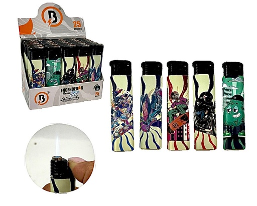 [BG2490] Candela flama jet estampada x25 bengala 