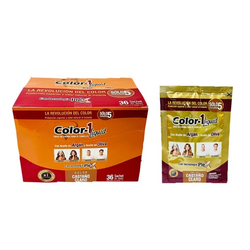 [PT0001109] Tintura liquida castaño claro color uno sobre 