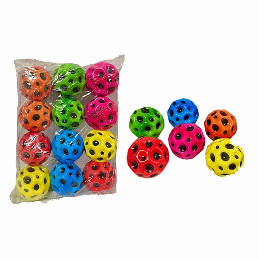 [PT26882] Pelota lunar color puntos surtida pqt x12 