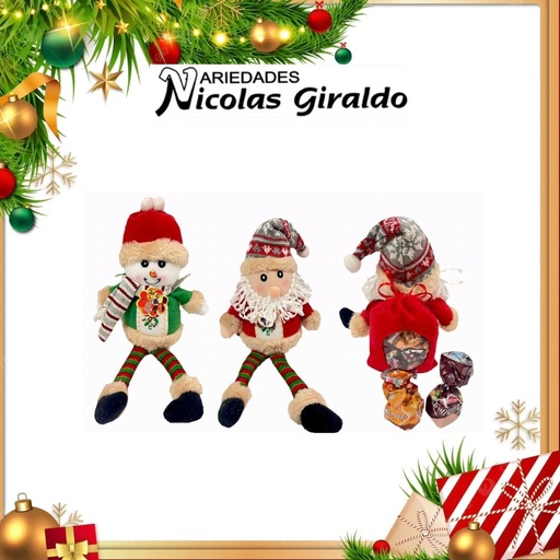 [E191-CH] MUÑECO NAVIDEÑO MOCHILA CHOCOLATE ADRO  