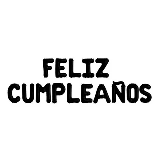 [GI-334LN] Inflable "feliz cumpleaños" letra negro 