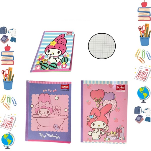 [C30218288] Cuaderno cosido scribe licencia 100H cuadro my melody 