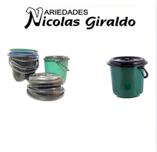 [COS-10LT] Balde 10 litros con tapa pqt x6