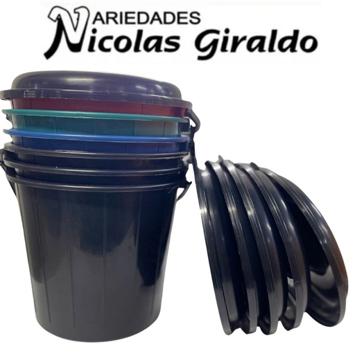 [COS-10LT] Balde 10 litros con tapa pqt x6