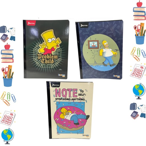 [559022] Cuaderno xpresarte cosido licencia 100 H cuadro simpsons