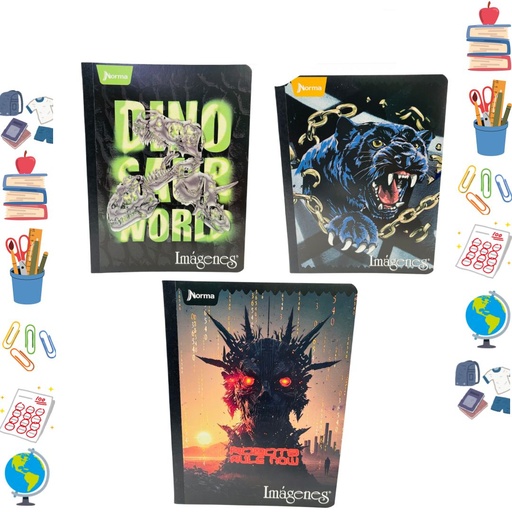 [576080] Cuaderno norma cosido economico 50H cuadro 