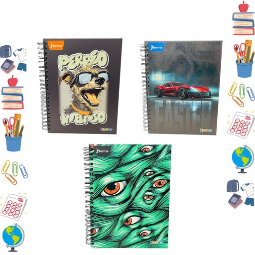 [576156] Cuaderno xpresarte 5 materias dura book grande masculino 