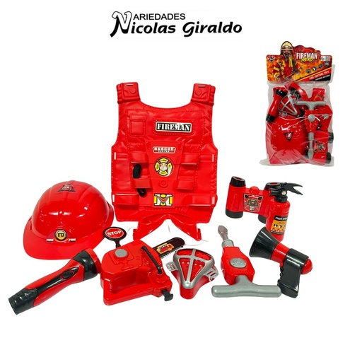 [CA4944] Set bombero fino con casco 