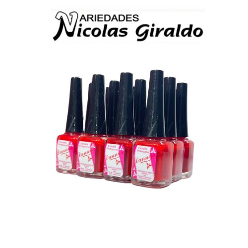 [20001] Esmalte pequeño Dannys rojo PQT X12