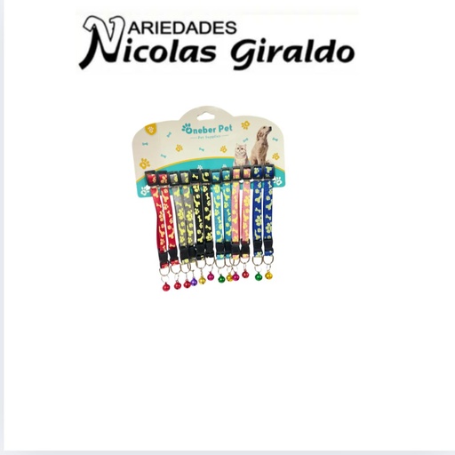 [SE8012] Collar mascota sonajero x12 pequeño 