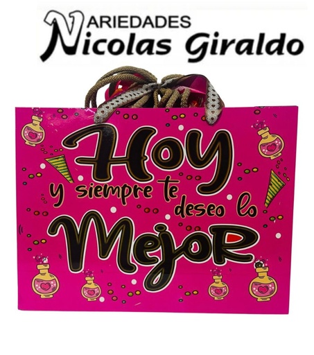 [142052] Bolsa regalo cariñito polikraft horizontal mediana PQT X12