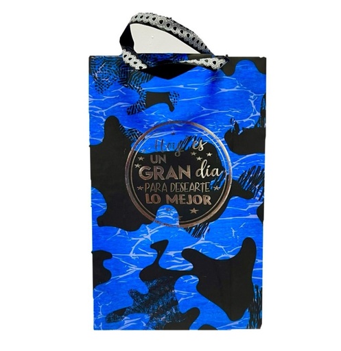 [UN0473] Bolsa regalo cariñito med vertical novedad estampada PQT X12