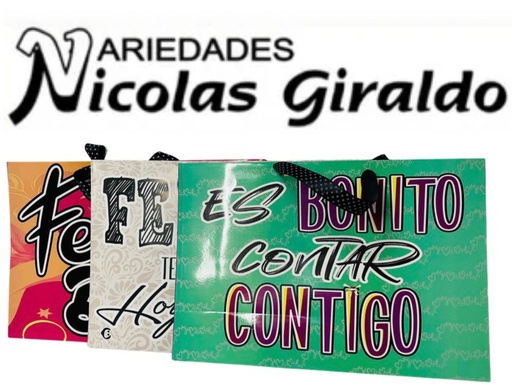 [142104] Bolsa regalo cariñitos horizontal grande PQT X6