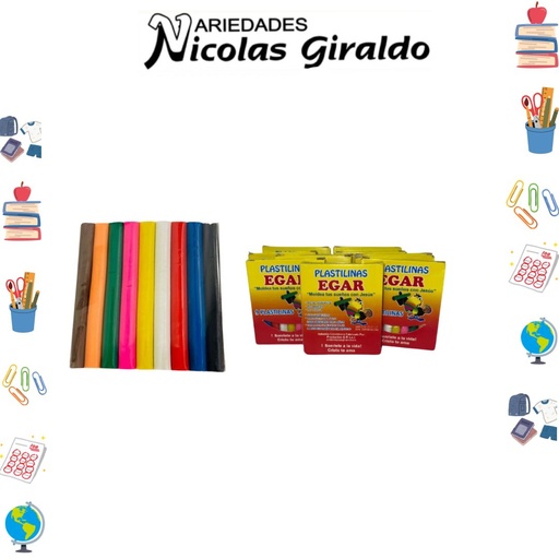 [PLX9C] Plastilina egar corta x 9 PQT X12