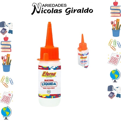[ET129] Silicona liquida x30ml eterna  CAJA X24