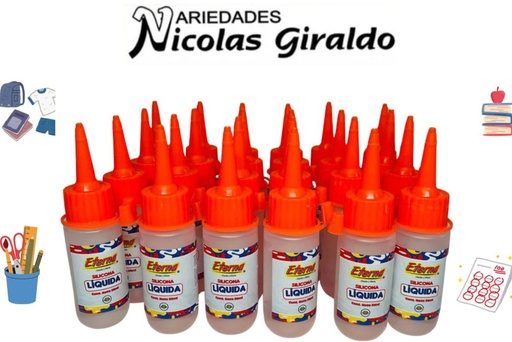 [ET129] Silicona liquida x30ml eterna  CAJA X24