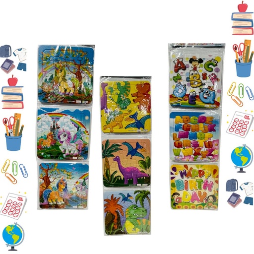 [PT22001] Rompecabezas carton mini x3  PQT X12