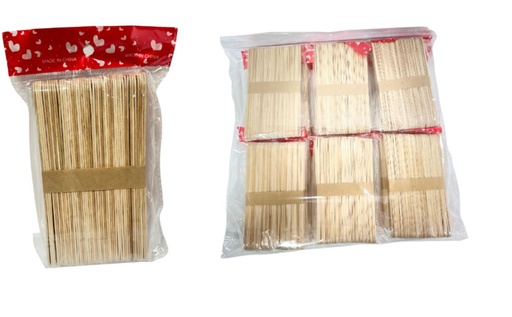 [SE6864] Palos paleta grueso x50 natural PQT X12