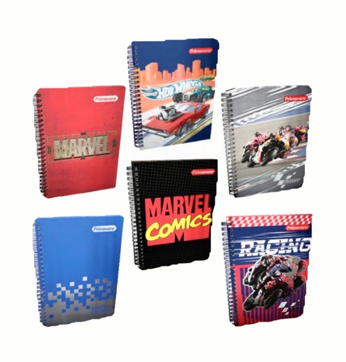 [P3420] Libreta primavera mediana masculina PQT X12