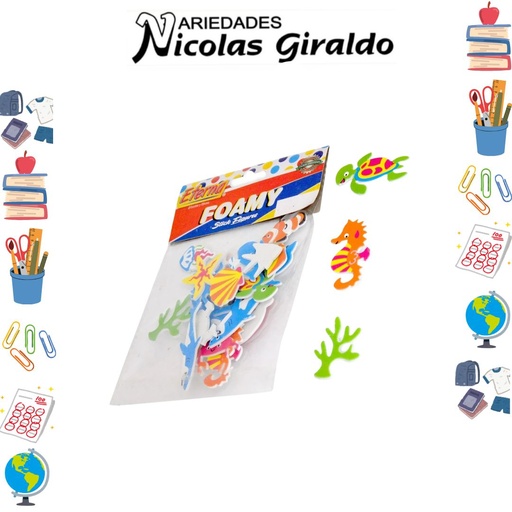 [ET492] Figura foamy animales acuaticos PQT X12