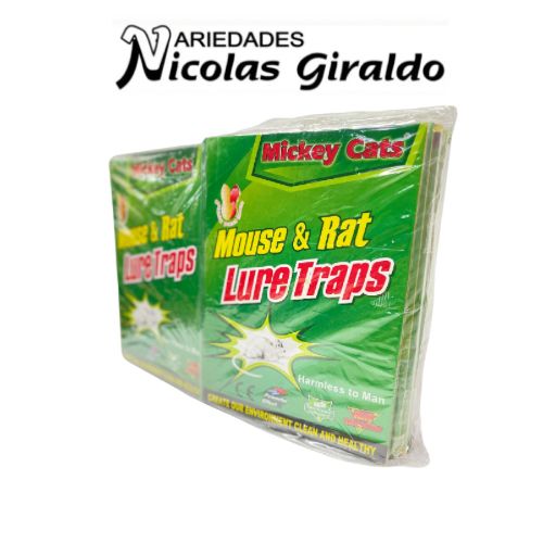 [PTF865] Pega rata grande con comida carton verde PQT X12