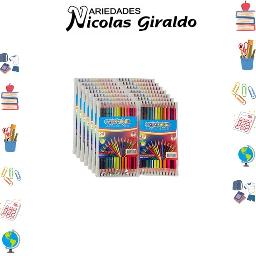 [FL-103] Color garabato doble punta x12 economico PQT X12