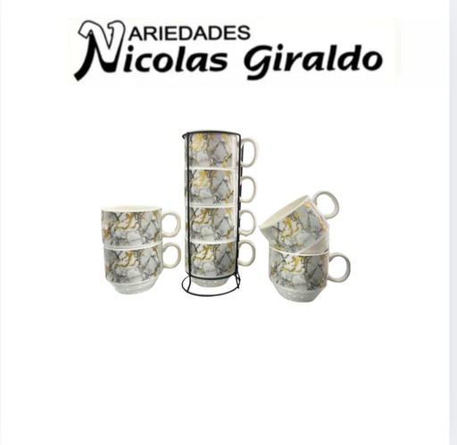 [SE9565] Pocillo tintero x4 con base estampado surtido mediano 