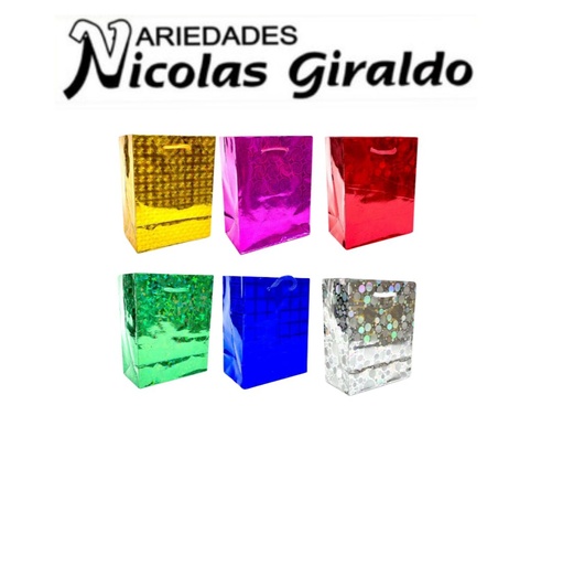 [SLT2027] Bolsa regalo tornasol grande 29x38 pqtx12  