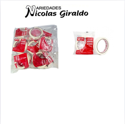 [GR183] Cinta enmascarar 3/4 " mediana graficolors PQT X12
