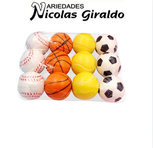 [SE10111] Pelota relajante deporte pequeña x12  
