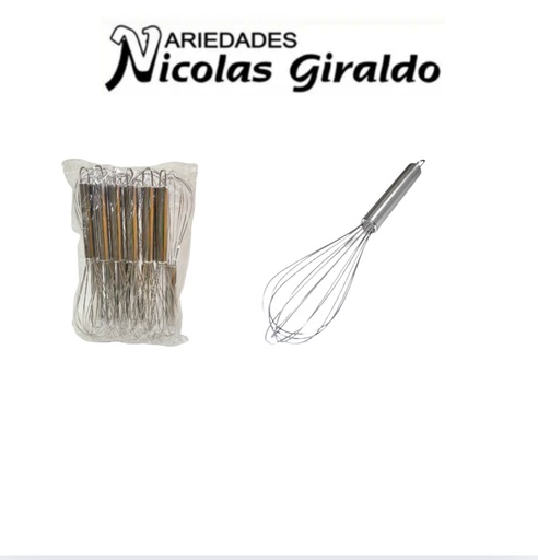 [CNG-073] Batidor manual grande 25CM pqt x12 