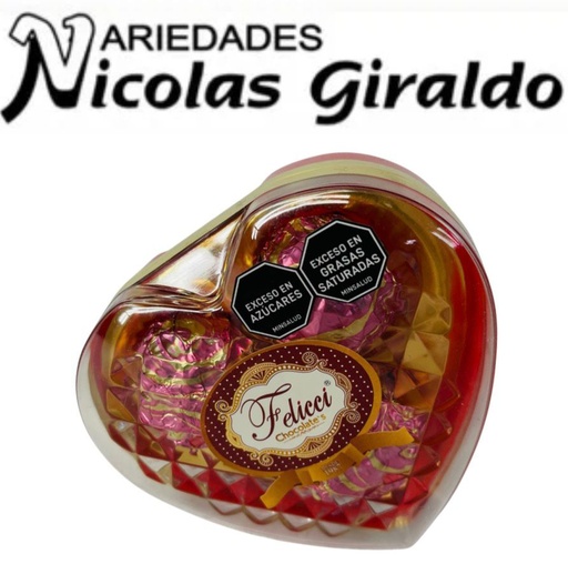 [UR22252/3] Chocolate feliccie corazon X3 fresa